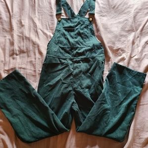 Dark Green Corduroy Overalls!